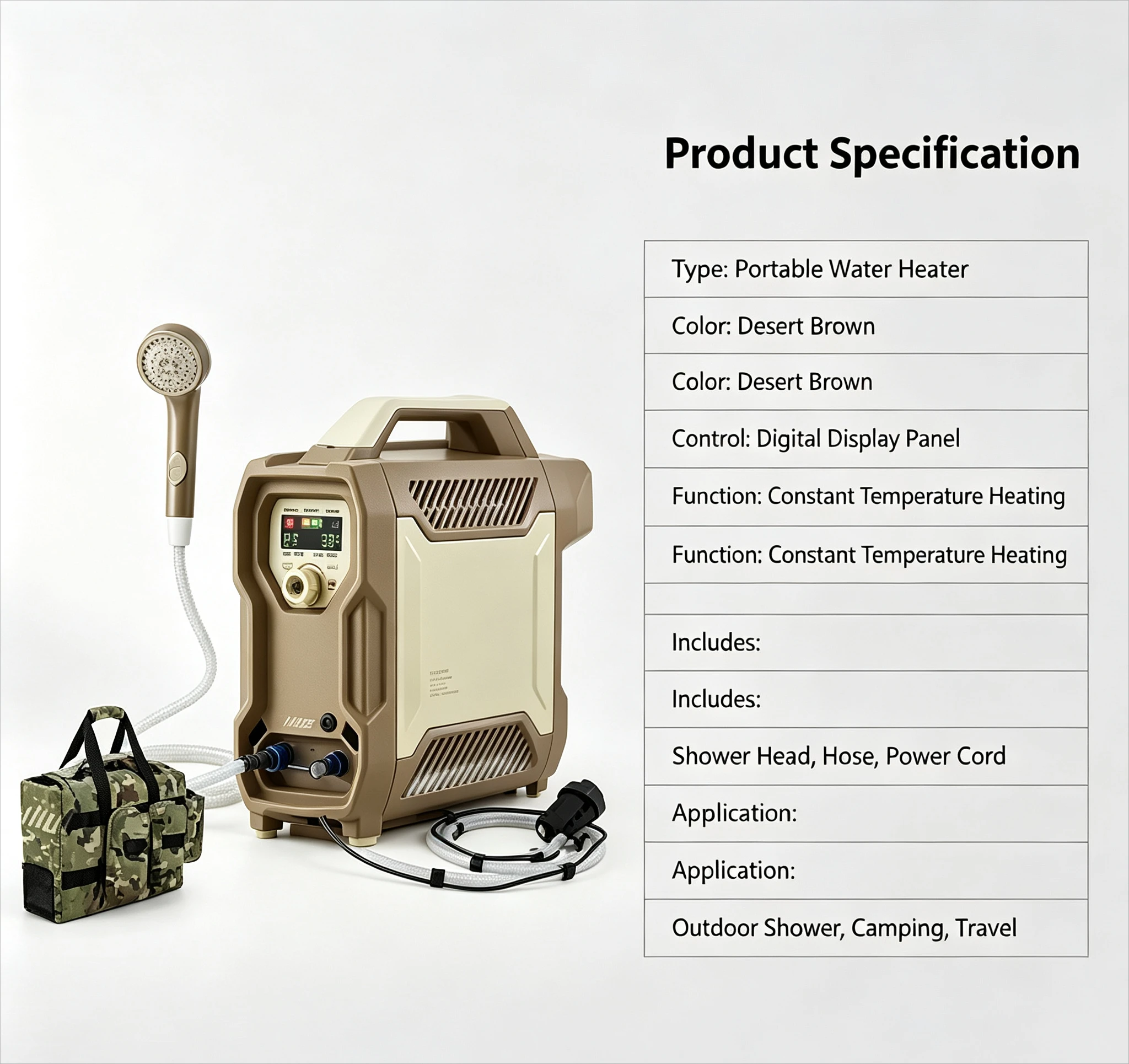 Portable Electric Water Heater - Outdoor Camping Hot Water Heater review and price