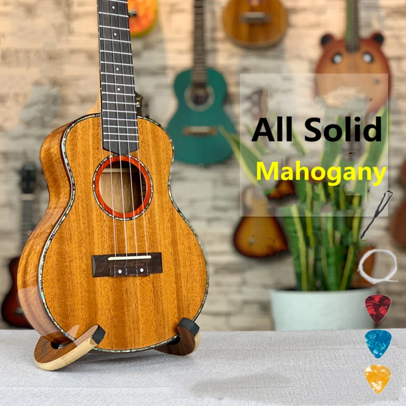 

Full Solid Ukulele All Mahogany Matte 26 Inches Tenor Acoustic Electric Guitar Ukelele 4 Strings Guitarra Uke No Logo