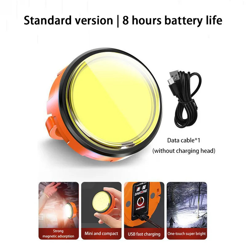 Luce forte portatile forte luce da lavoro magnetica portachiavi piccola torcia ricarica multifunzionale luce portatile per uso domestico