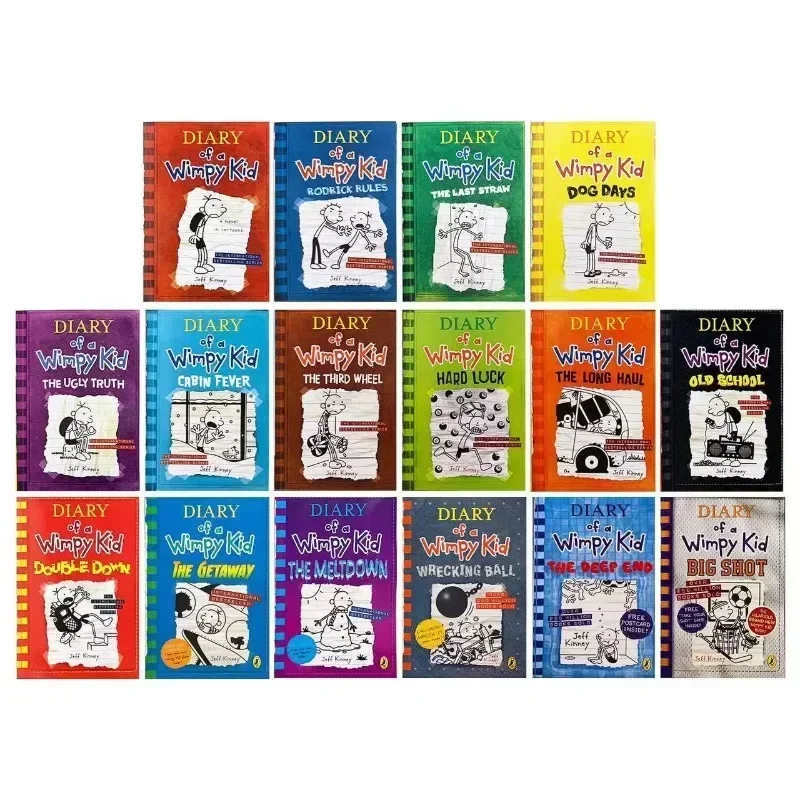 10 Books/set 1- 10/11-20  Volumes Diary of Wimpy Kid English Book Diary of Wimpy Kid  Children's Fiction Books