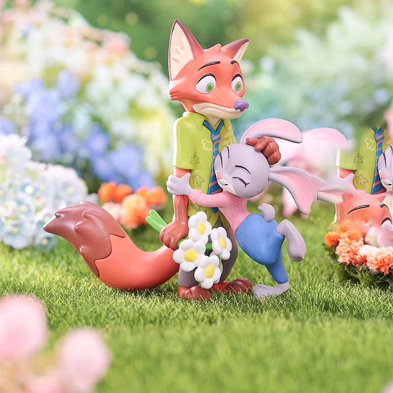 MINITOPTOY-Boîte ennemi de la série Disney Zootopia, monde des fleurs, léopard, officier de police, Judy, matériau en peluche, Bergame moelleux, réparation