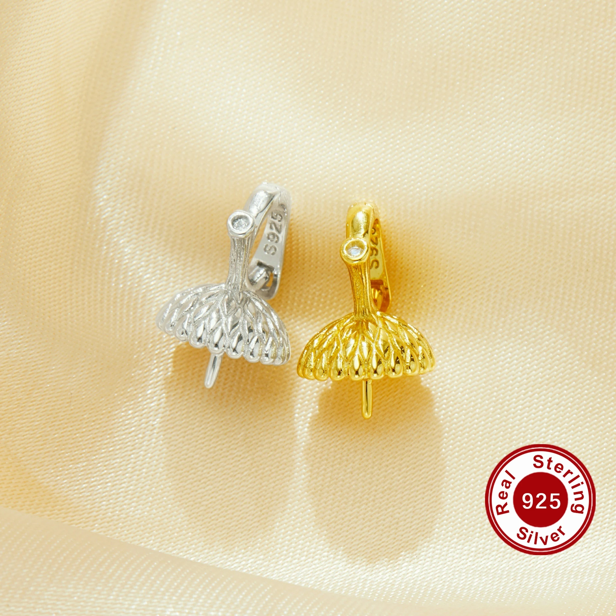 

Keepsake Breastmilk Ball Acorn Nut Cap Pin Solid 925 Sterling Silver Pendant Setting for 10-15MM Half Drilled Pearl Bead 1431497