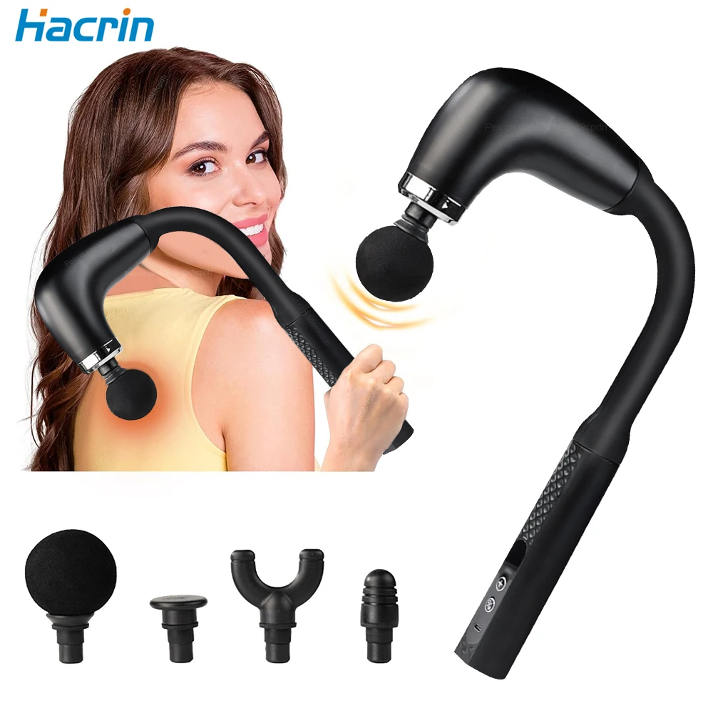 

Fascia Gun Electric Massage Gun with Upgraded Extension Handle Shoulder Body massagers Back Muscle Massager Gun for Pain Relief