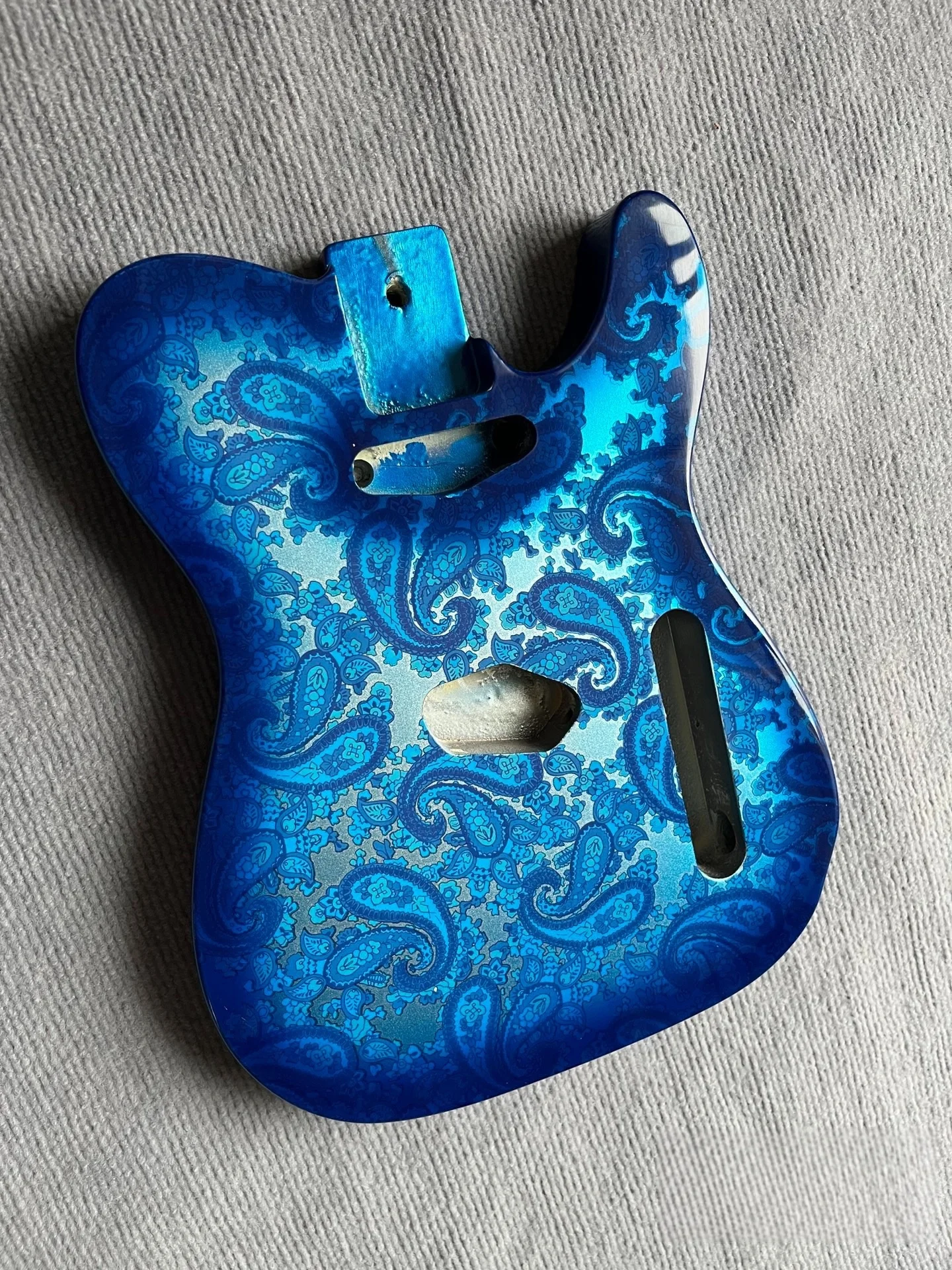 Amoeba-Tele Electric Guitar Body, Peach Blossom Wood, Interface 5.7cm