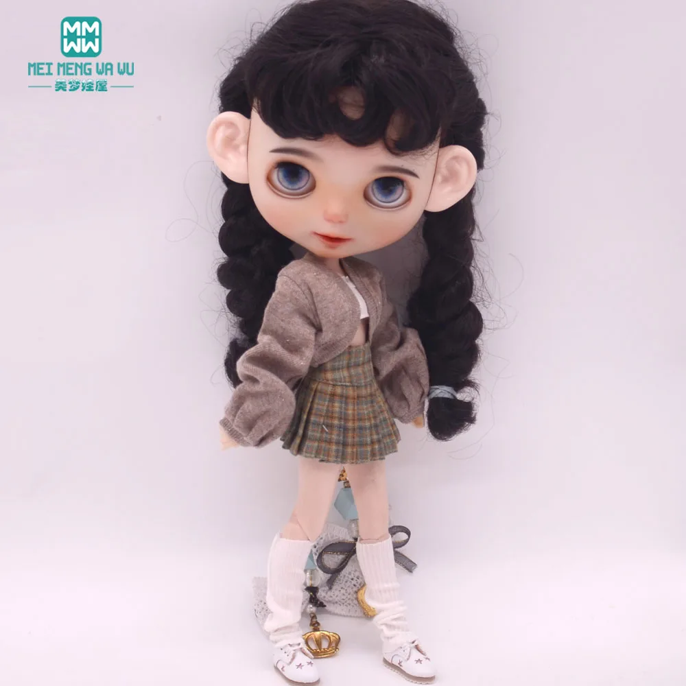 Nieuwe Blyth Poppenkleertjes Mode Gebreide Rok Set Plooirok voor Azone OBitsu FR Pop Accessoires