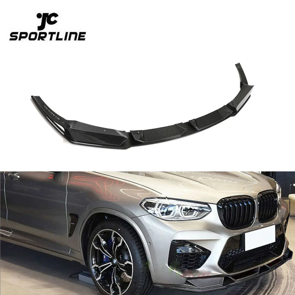 

For BMW F97 X3 M F98 X4 M Carbon Fiber Front Bumper Lip Spoiler Splitter 2019 - 2021