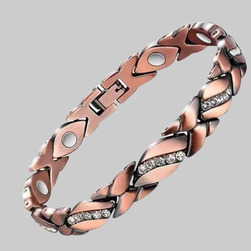 Adjustable Diamond Studded Magnetic Bracelet in Cross-border Popular Accessories of Antique Red Couple Jewelry