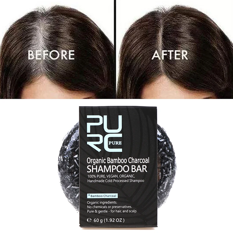 1 Pc Haarkleur Kleurstof Bamboe Houtskool Schoon Detox Zeep Bar Zwart Haar Shampoo