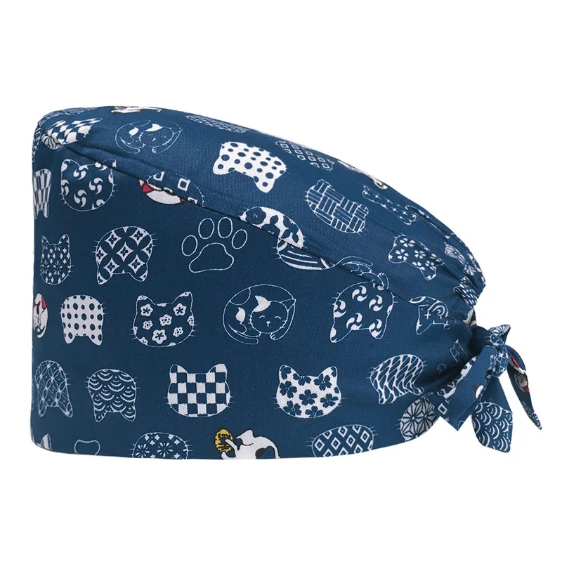 ใหม่ห้องปฏิบัติการพยาบาลน่ารักพิมพ์ผ่าตัดผ้าฝ้ายชาย Oral Beauty Doctor หมวก