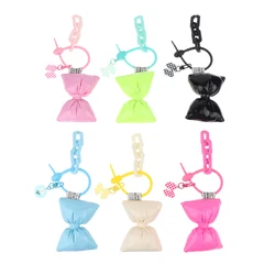 Sweet Cute Airbag Bow Keychain Jewelry Accessories Fashion Versatile Decoration Girl Boy Couple Gift Minimalist Bag Pendant