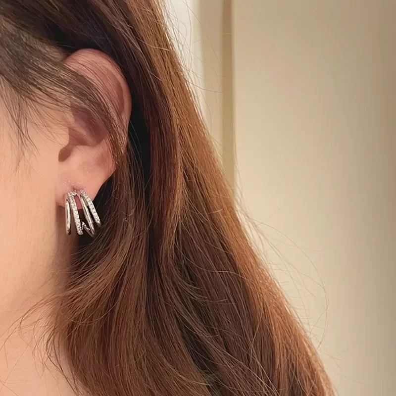 2026 New High End Simple Line Earrings, Personalized Fashion, Popular and Extremely Simple Style, Wholesale of First Accessories