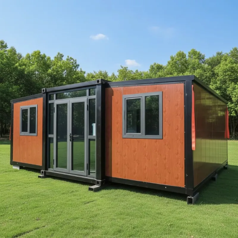 Ready Made 3 Bedroom Expandable Container House with Sandwich Panel 75mm Thickness Hurricane Resistant Outdoor Use
