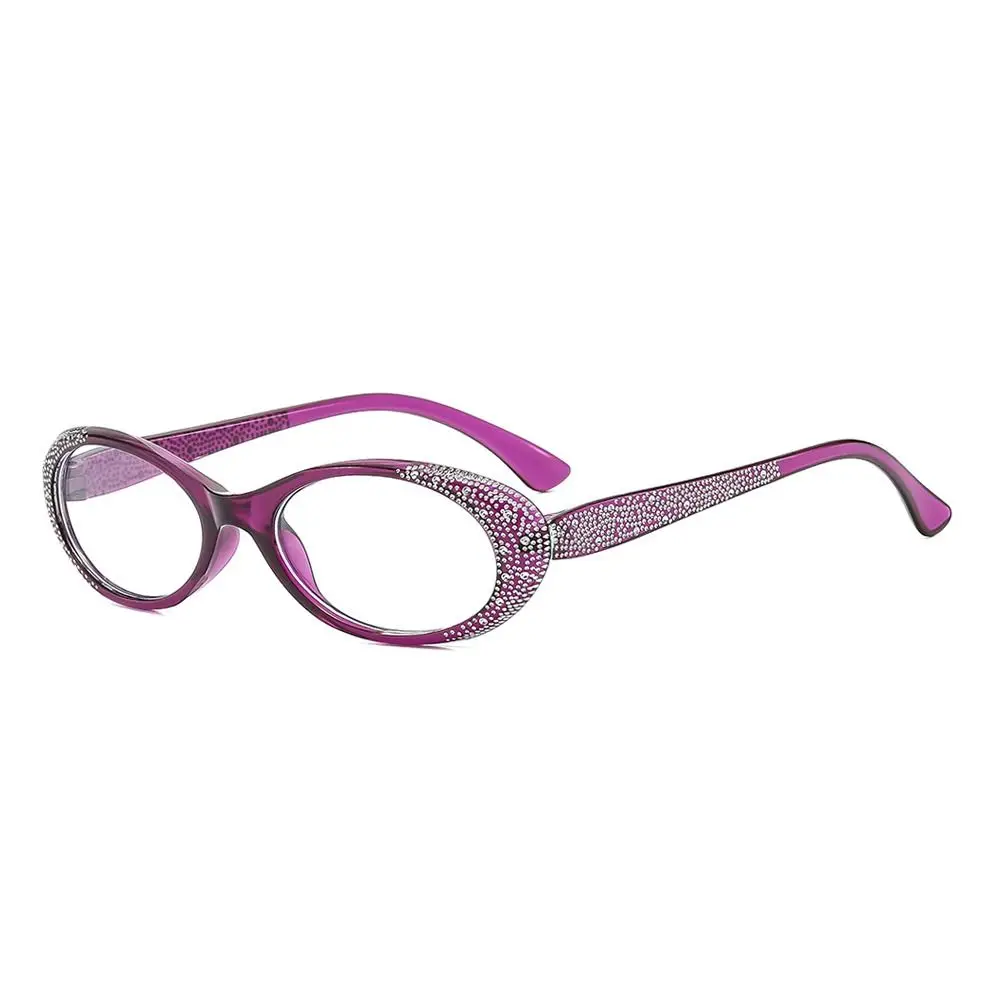 Blue Ray Blocking Anti-Blue Light Reading Glasses Eye Protection Glitter Frame Hyperopia Glasses Ultralight Luxury Diamond