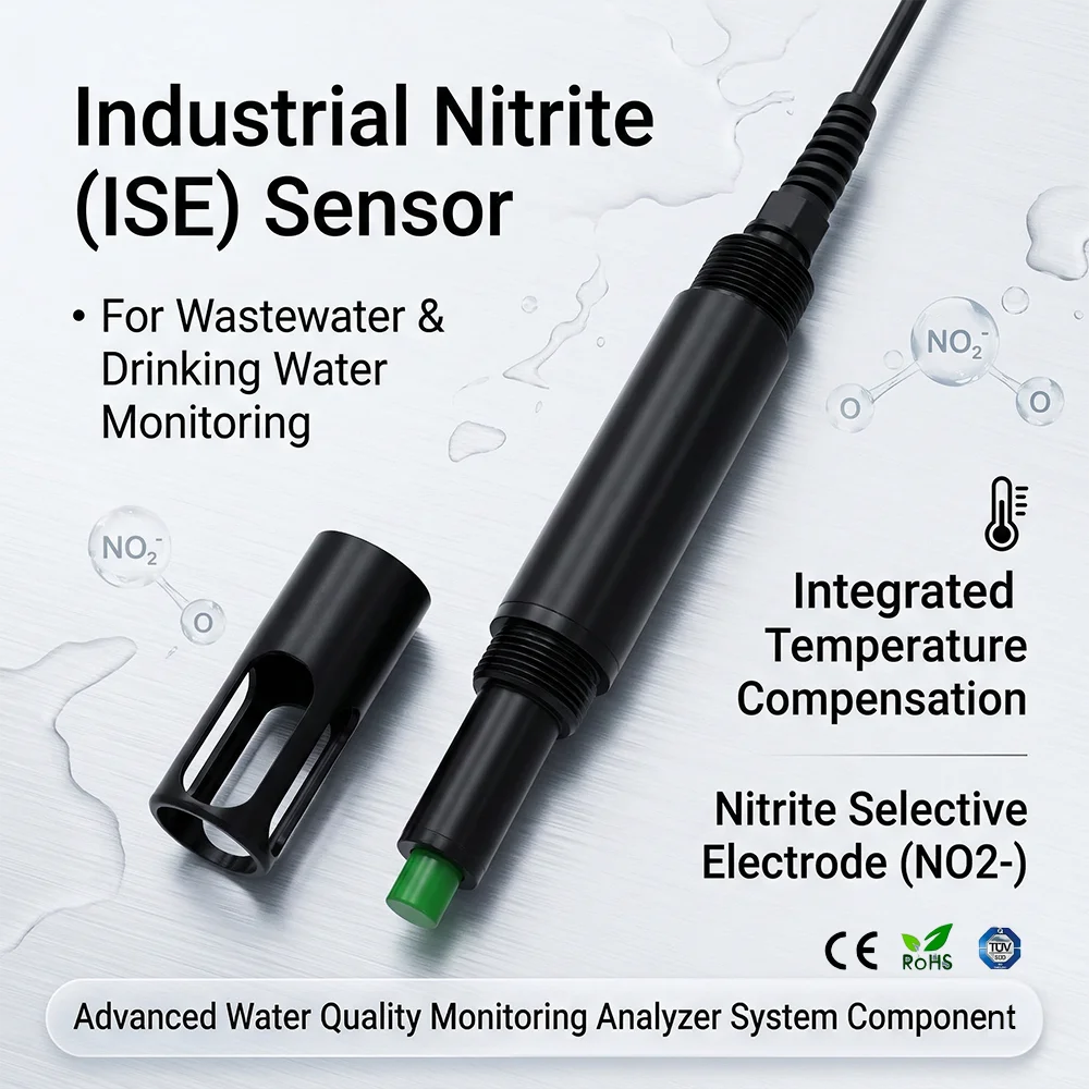 Industrial Nitrite Ion Selective Electrode Sensor for Wastewater and Drinking Water Quality Monitoring and Analyzer System