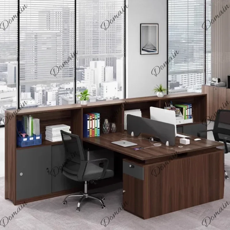 XX Lshaped Wooden Office Desk Study Computer Gaming Standing Executive Office Desk Bedroom Drawer Shelves Ufficio Lounge Furnitu