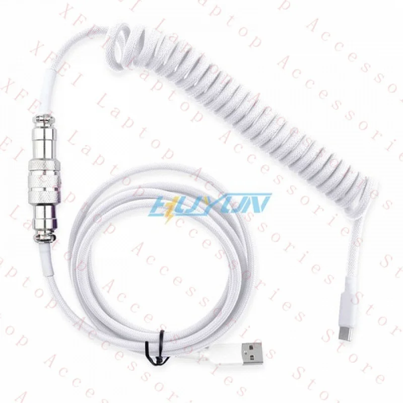 F Customized Type C USB C Coied Aviator Cable for Razer Logitech Kingston Keyboard