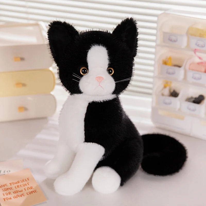 

Мягкие плюшевые игрушки-кошки 40 см: милые симуляции сидячих кошек, мягкие куклы-животные для детей, декор для дома, подарок на день рождения