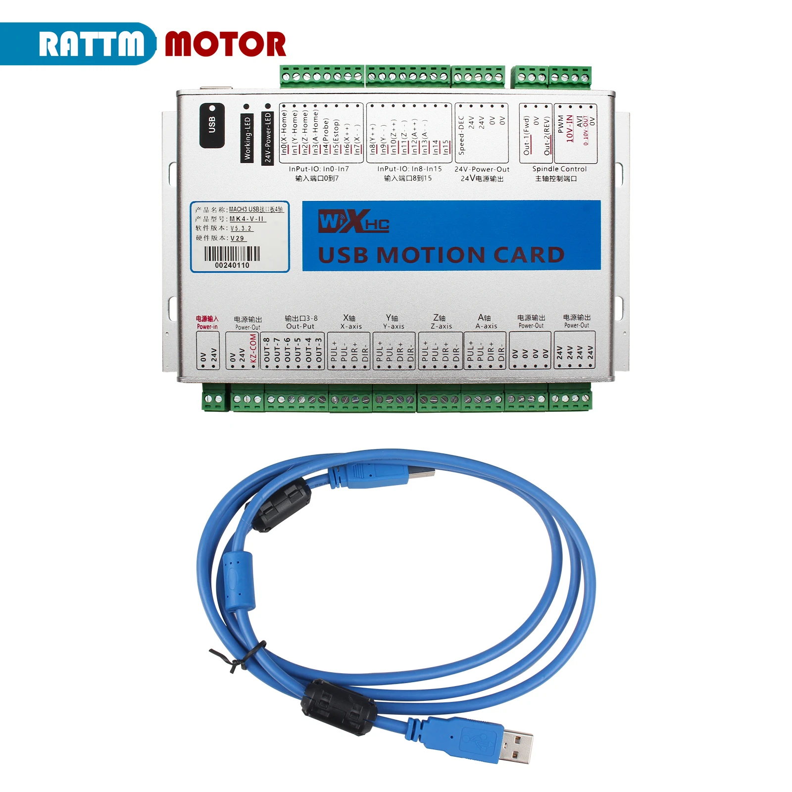

XHC MKX-V 3/4/6 оси 2000 кГц CNC Mach3 USB карта управления движением с ЧПУ для гравировальных станков, режущих станков