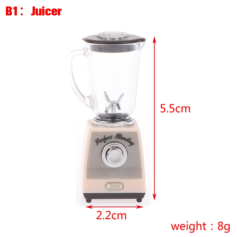 1: 12 Dollhouse Mini Decoration Simulation Coffee Machine Juice Extractor Bread Machine Kitchen Electrical Appliances Model Toys