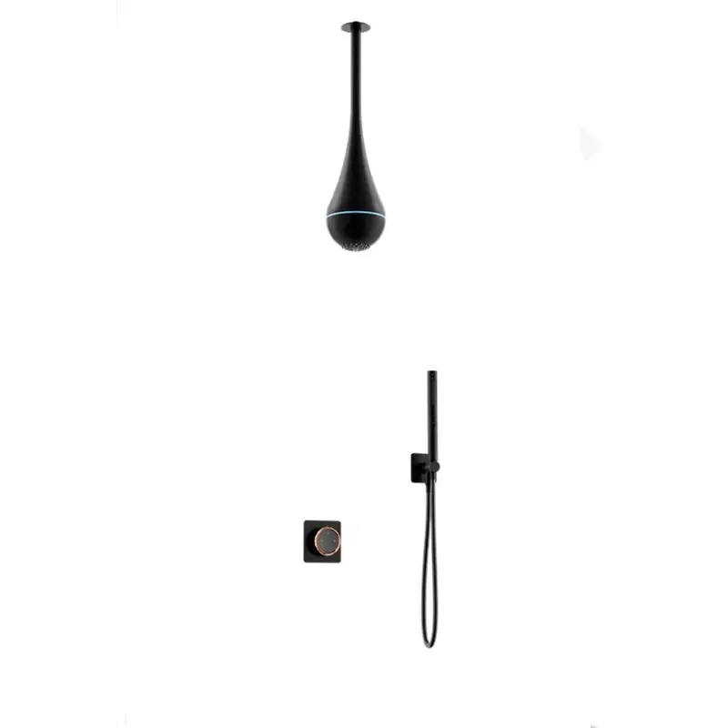 High Pressure Water Saving Modern Thermostatic Rainfall Shower Head Faucet Set Apartment Outdoor for Bathroom Kitchen &