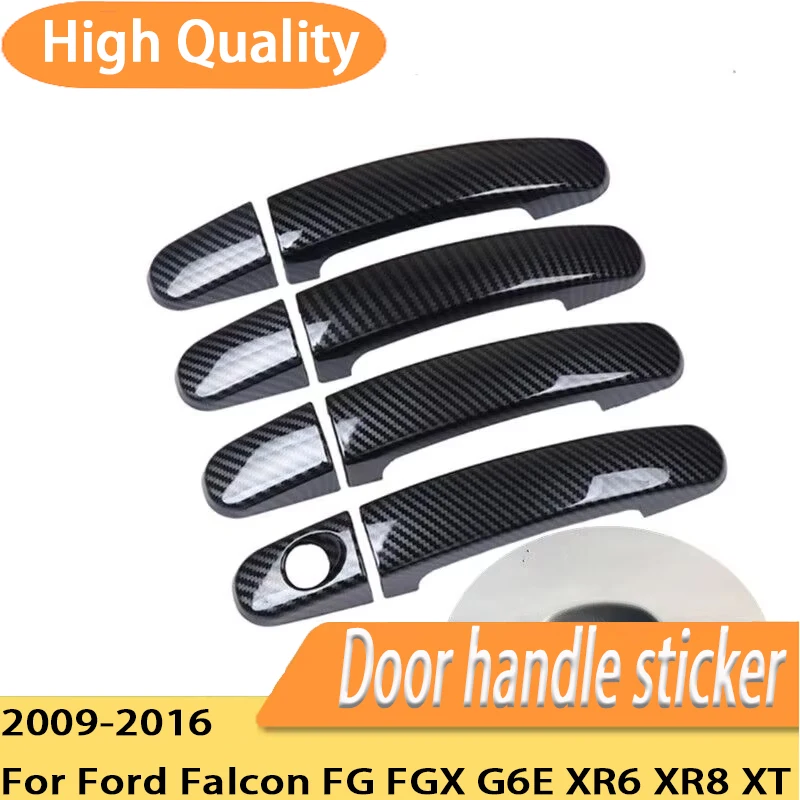 Styling Accessories For Ford Falcon FG FGX G6E XR6 XR8 XT 2009-2016 Carbon Fiber Chrome Car Door Handle Cover Decor Trim