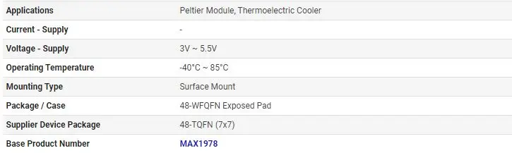 5PCS MAX1978ETM MAX1978 TQFN-48 Peltier Module, Thermoelectric Cooler PMIC 48-TQFN (7x7)