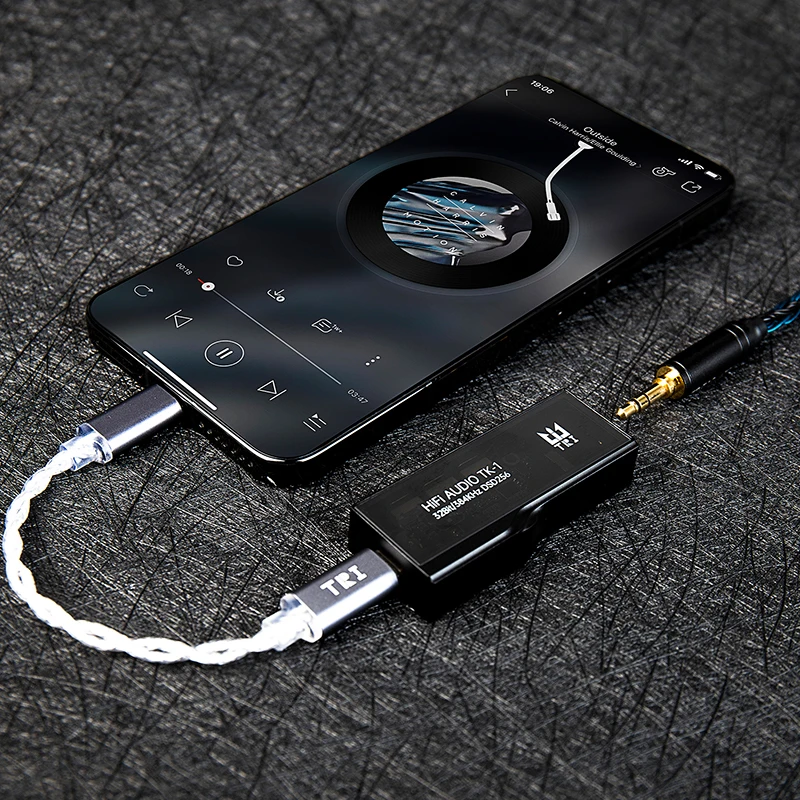 TRI TK1 Portable Lossless DAC/AMP 3.5/4.4MM Two Ports Dual-channel DAC Low-power Design Compatible with iOS/Android/MAC/Windows