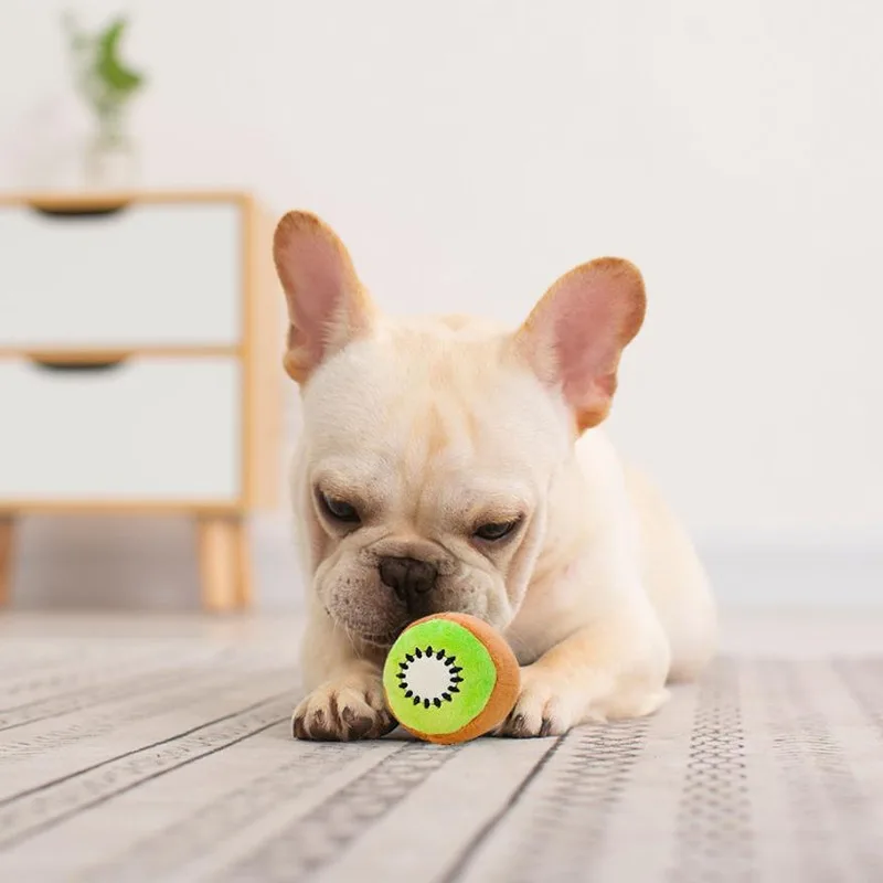 1PC Haustier Plüsch Spielzeug Avocado Kiwi Sound Spielzeug Zähne Schleifen Reinigung Zähne Zu Lindern Langeweile Kleine Hund Katze kauen Biss Beständig Spielzeug – Detail 5