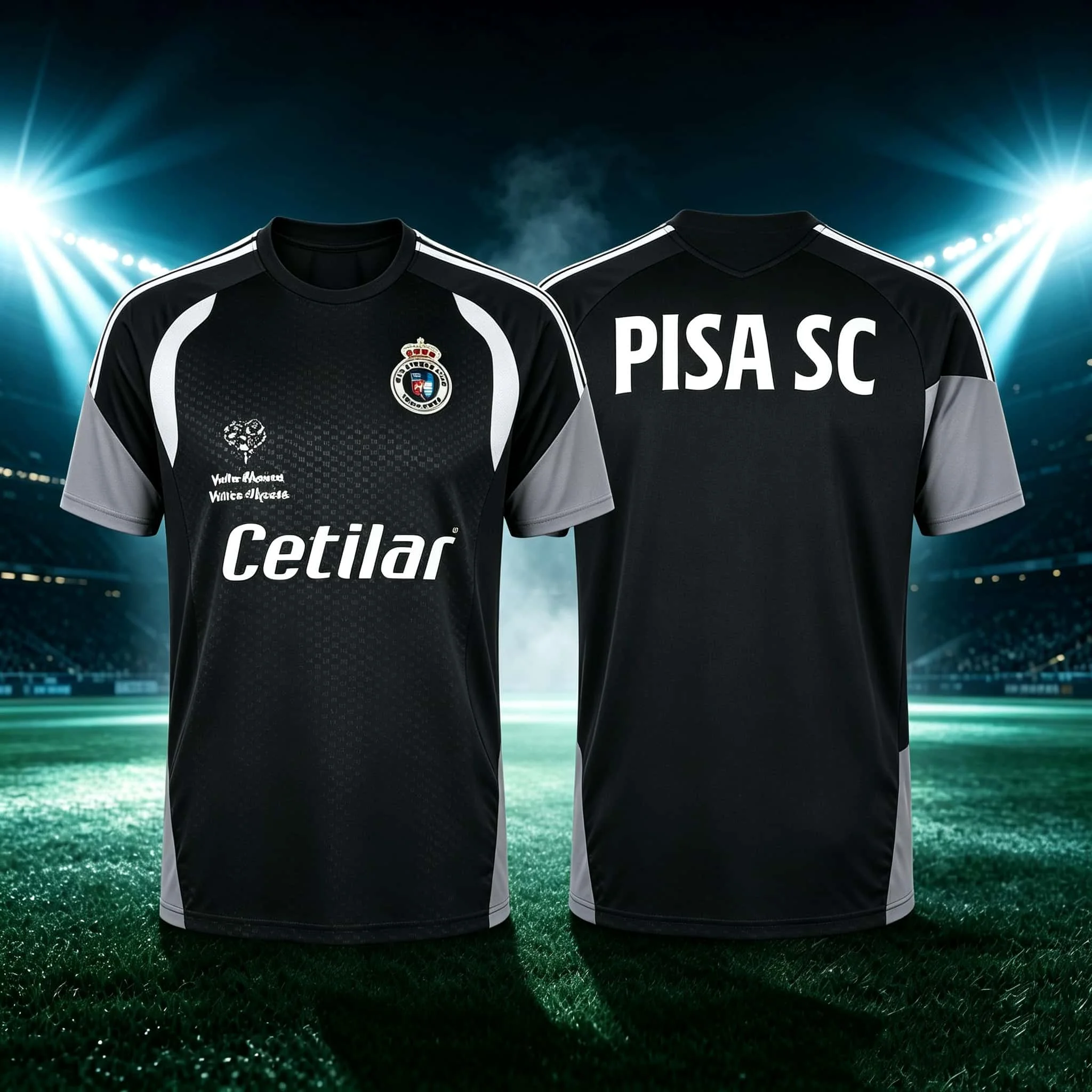 Atmungsaktives Fußballtrikot für Herren, Club of Pisa SC 26-27 Heimtrikot 2026, Sommer-Schnelltrocken-T-Shirt für Damen im Y2K-Stil – Detail 6