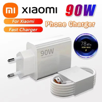 Xiaomi Original 90W Turbo Charger Fast Charging Adapter Quick USB Type C Charging Cable for Redmi Note 13 14 Pro Mi 15 14 Ultra