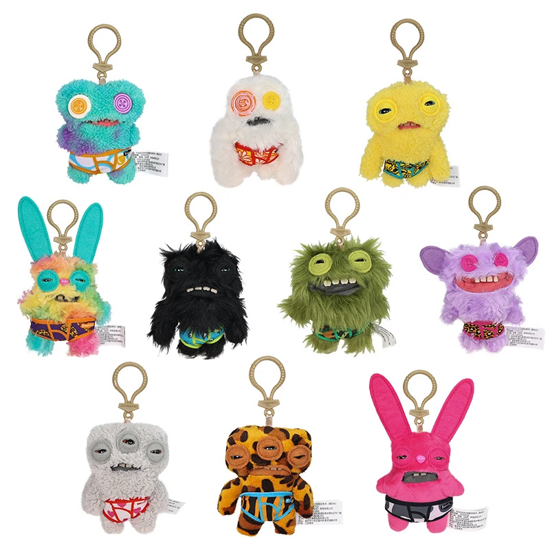 10cm Fuggler Plüsch-Spielzeug Schlüsselanhänger Lustiges Hässliches Zahnmonster Baby Fugg Weit Augenstarrtendes Seltsames Weiches Stofftier Taschenanhänger Schlüsselring Geschenk – Detail 13