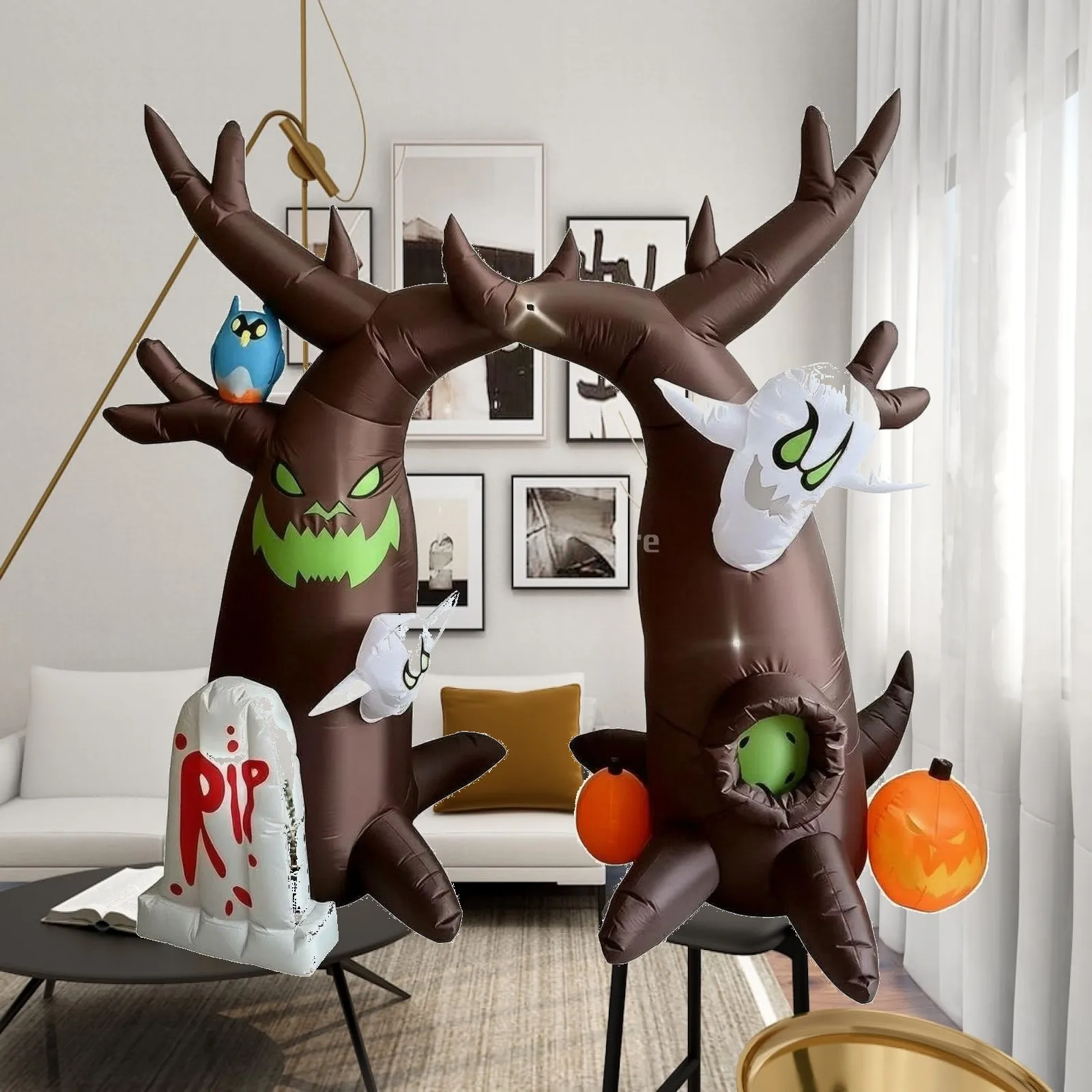 Inflatable Halloween Tree Outdoor Halloween Inflatable Tree Yard Ornament Spooky Oversized for Garden