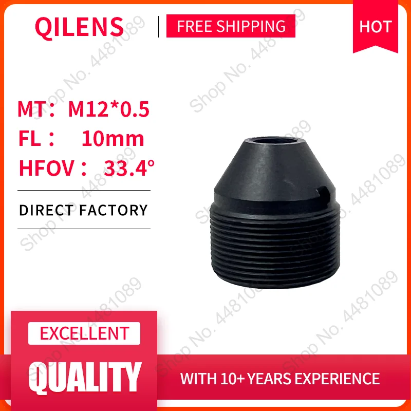QILENS obiektywy kamery przemysłowej M12 10mm dla bezpieczeństwa 720P 1080P HD Mini kamery obiektyw otworkowy