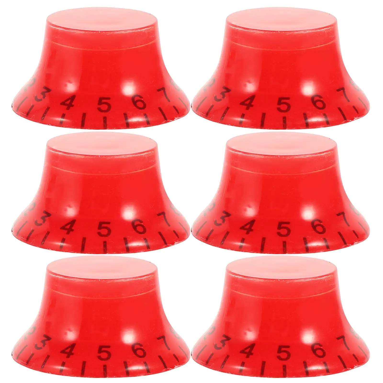 

6pcs Chrome Guitar Knobs Potentiometer Bass Volume Caps UFO Type Tone Control Adjustable Volume Smooth Installation Guitar Parts