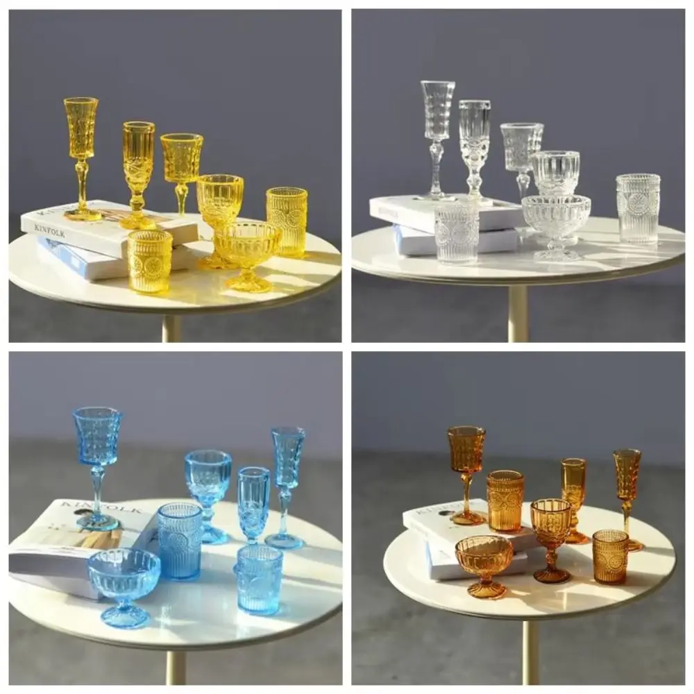 

1/6 Scale Dollhouse Water Cup Scene Model Pretend Play Miniature Wine Glass Model Toys Champagne Glass Doll Kitchenware Toy