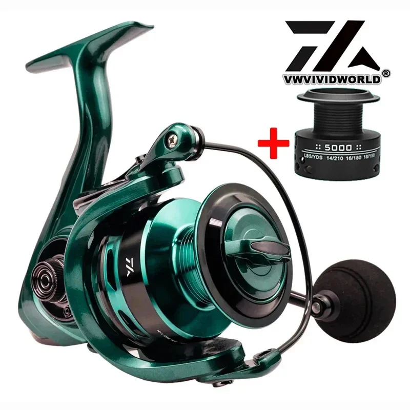 VWVIVIDWORLD,High Quality,Double Spool,Fishing Reel,Alloy Gear Ratio,High Speed,Spinning Reel,Casting reel,Carp Saltwater