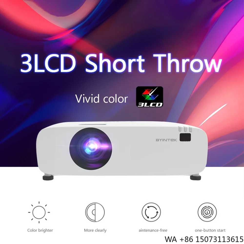

Проектор Miracast с технологией MEMC UHD 3D, 4500 люмен, для офисного использования, с беспроводной технологией проекции