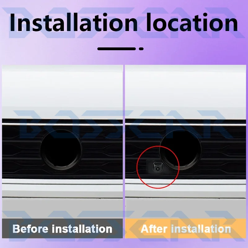 Per Volkswagen 2019 T-ROC AHD OEM Telecamera per auto Telecamera per vista frontale 1080P Visione notturna 150 °   Monitor di parcheggio impermeabile con obiettivo Fisheye