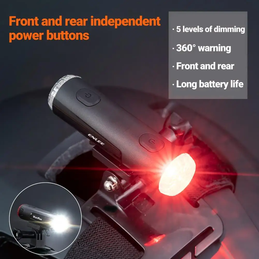 IP66 Helmet Light Rechargeable Super Bright Helmet Cycling Front Rear Light Waterproof Bicycle Torch Lamp Taillight Flashlight