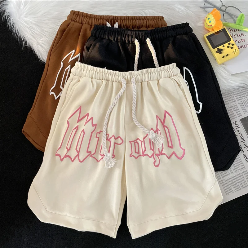 

Youth Casual Sports Shorts Men's Loose Fit Five Inch Mid-Pay American High Street Trendy Teenage Big Boxer Summer Shorts