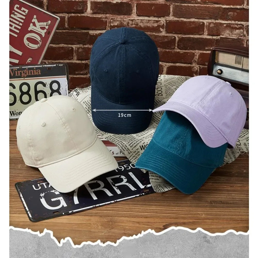 New Washed Baseball Cap Women Men Summer Hat Snapback Adjustable Vintage Soft Casual Sunshade Street Trucker Cap Solid Color Hat