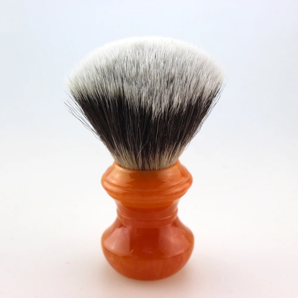 FS-26mm G7 Fan Shape Synthetic Fiber Shaving Brush Colorful Handle, Best for Traditional Wet Shave, Berber Daily Use