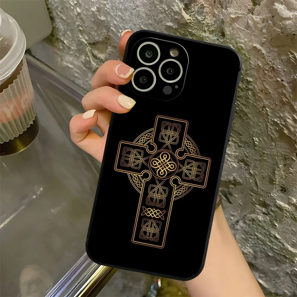 Orthodox Cross Icon Phone Case for iphone 13 11 15ProMax 14 12 Pro Xs Max Mini Xr X 7 8 6 6s Plus Shell Coque