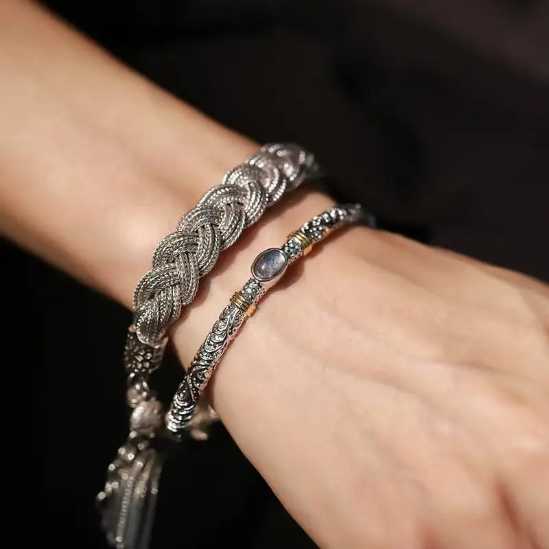 

Fashion Braided Bracelet Women Unique Design Vintage Luxury Trendy Party Daily Wear Jewelry