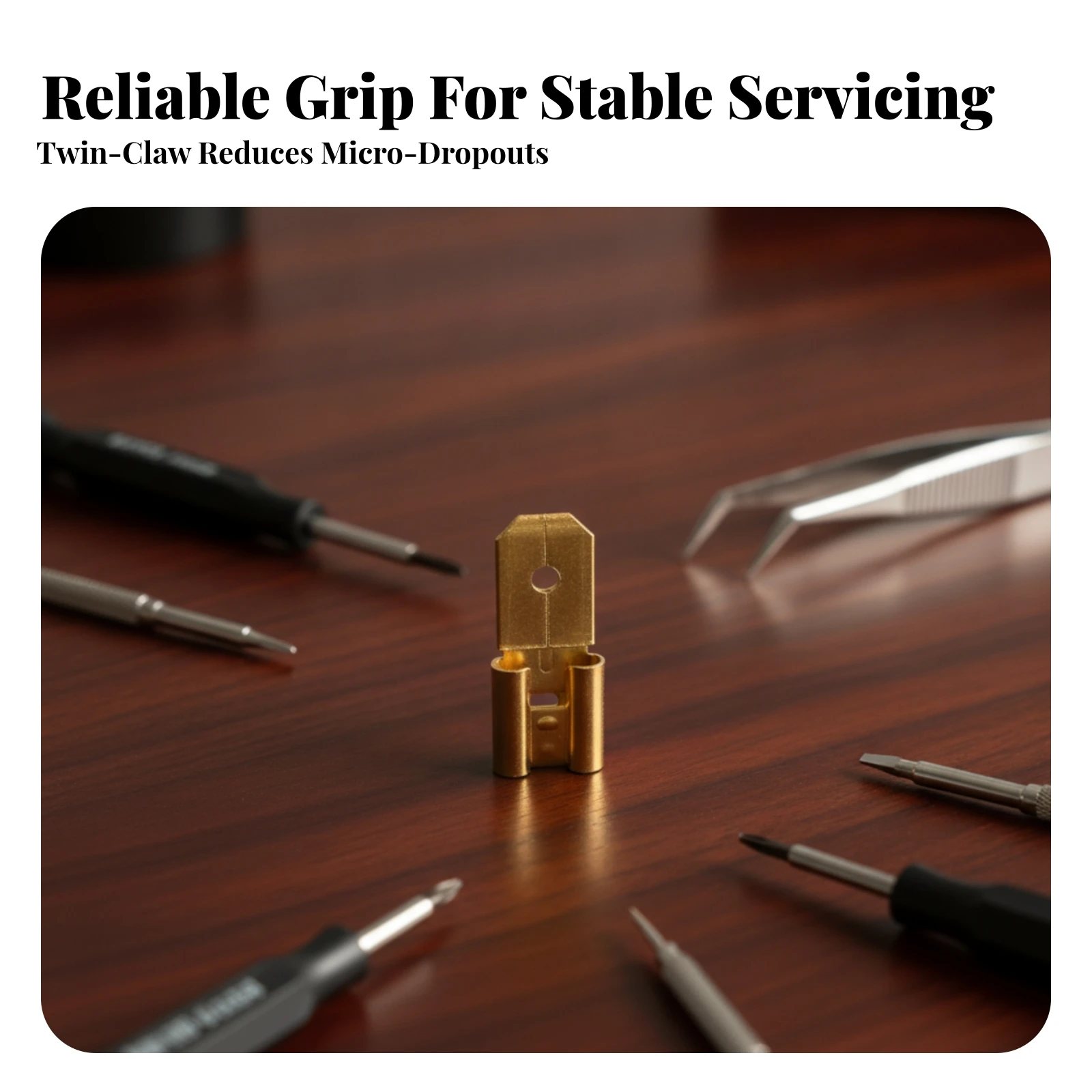 25 Pieces Blade Terminal Quick Connection Wire Terminals Crimp Terminal Gold-Tone Crimp Terminals Flat for Electricians