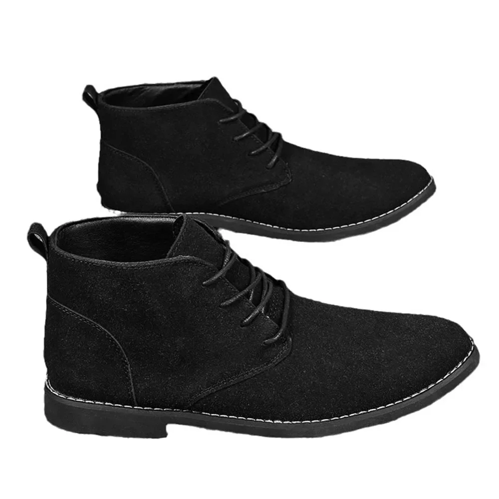 Britische Braune Chelsea-Stiefel für Herren, Hochgeschnittene Anzugschuhe, Bequeme Spitze Herren-Stiefeletten, Schnürstiefel für Männer – Detail 6