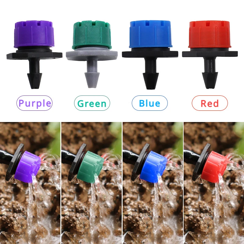 50pcs [Multicolor] eight-hole Little Red Riding Hood dripper adjustable flow gardening drip irrigation sprinkler equipment