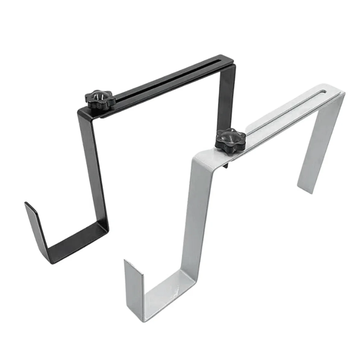 Colgador de corona de lápida, longitud ajustable, soporte para corona de lápida de cementerio, gancho, soporte para corona de lápida, negro