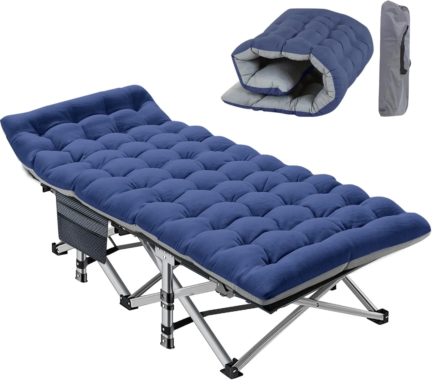 

Oversized Folding Camping Cot for Adults, Heavy Duty Sleeping Cot for Adults Portable Sleeping Bed Outdoor Cot Bed