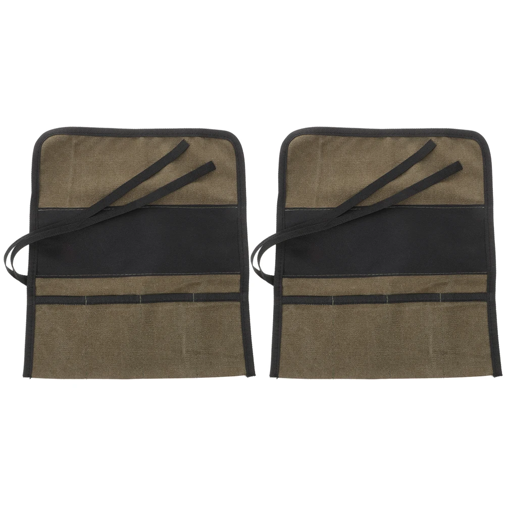

2pcs Storage Bag Multipurpose Canvas Roll Lightweight Compact ganizer for Wrenches Screwdrivers Pliers Hex Keys for Wrenches